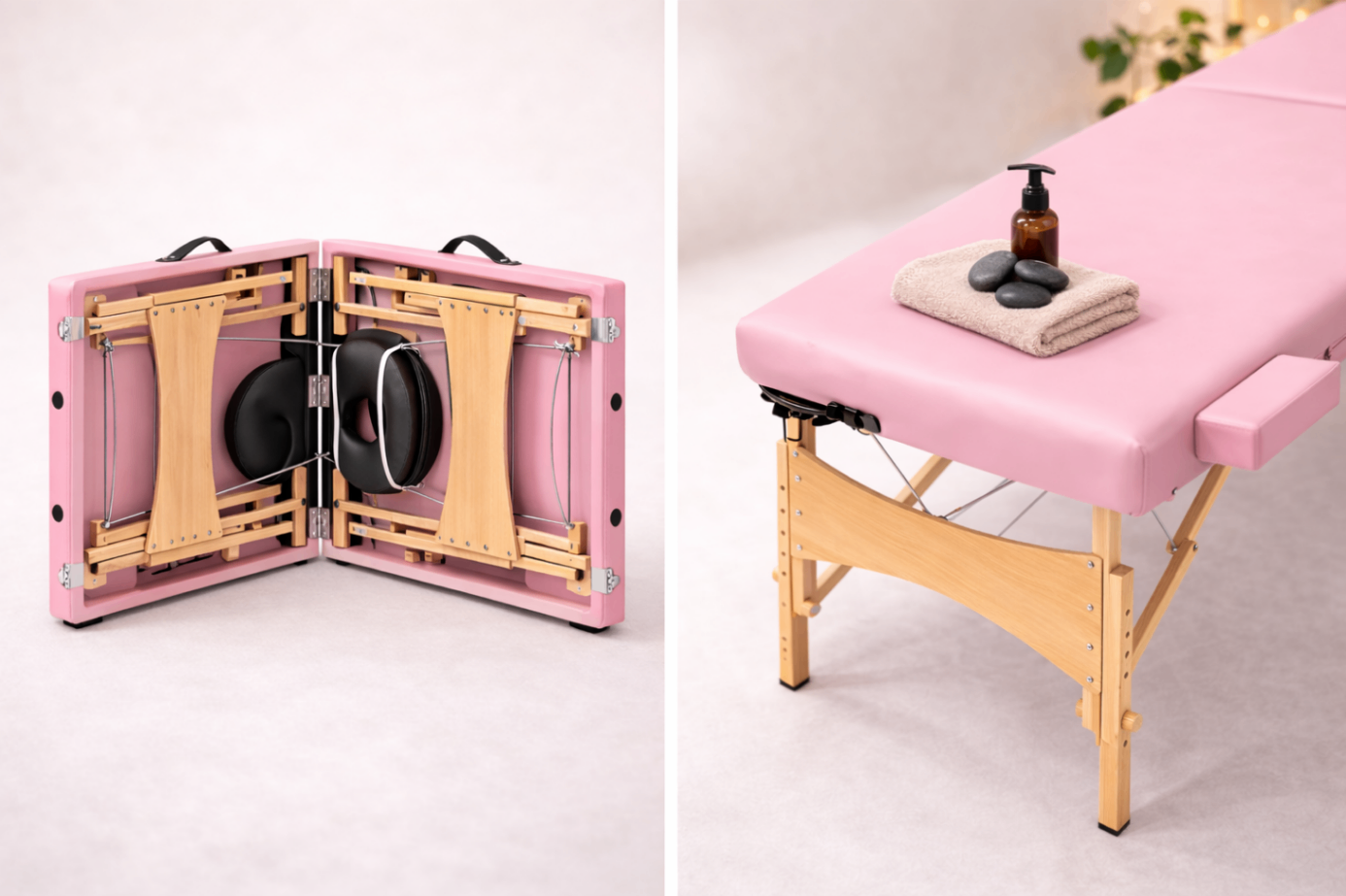 Table de Massage pliante Calma - 60 cm- Rose - Atelier Massage