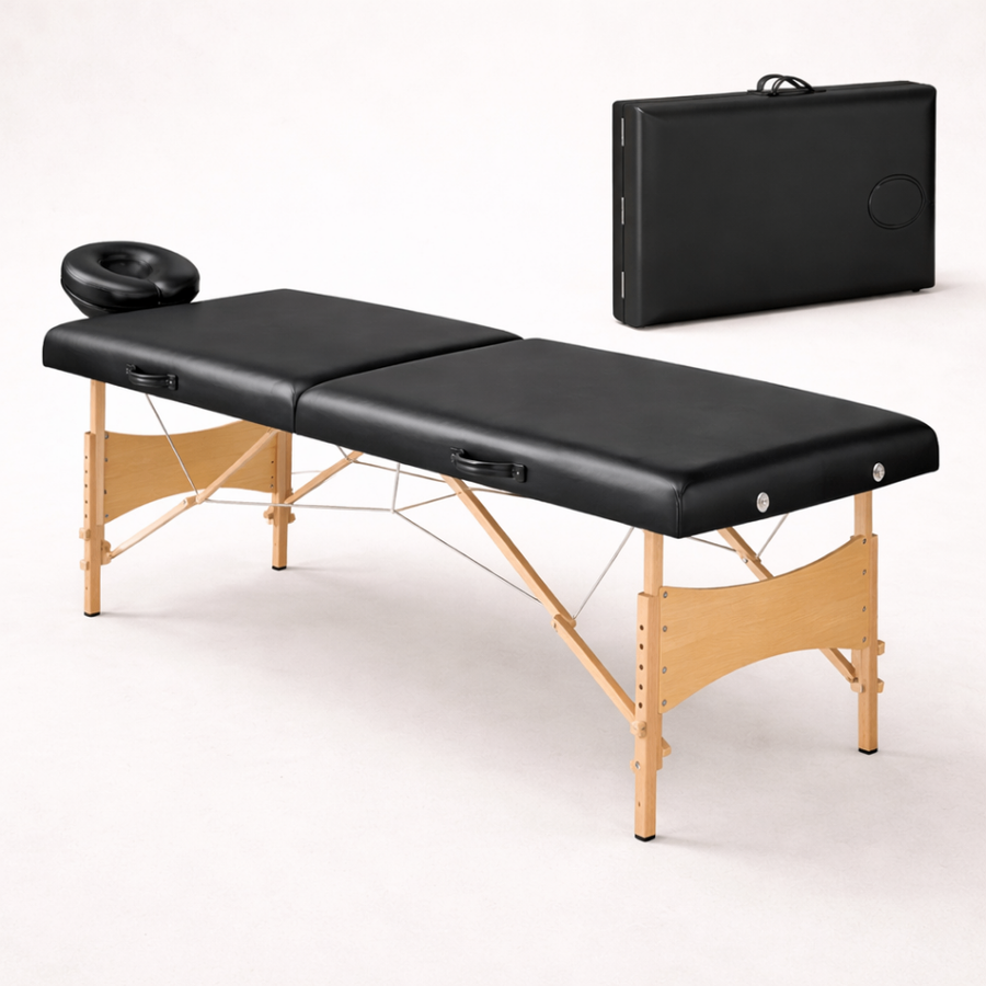 Table de Massage pliante Naori – 70 cm – Noir - Atelier Massage